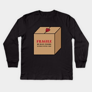 Fragile Human Kids Long Sleeve T-Shirt